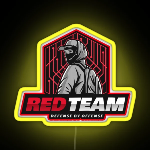 Cyber Security Red Team Defense RGB Neon Sign