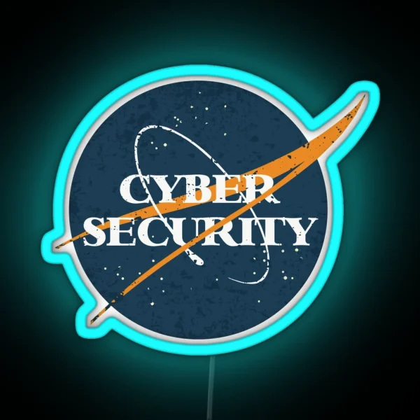 Cyber Security Space Vintage RGB Neon Sign