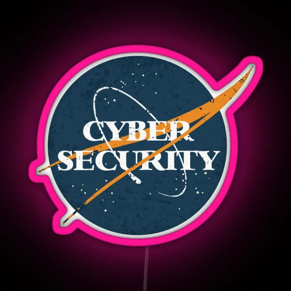 Cyber Security Space Vintage RGB Neon Sign