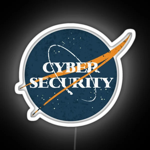 Cyber Security Space Vintage RGB Neon Sign