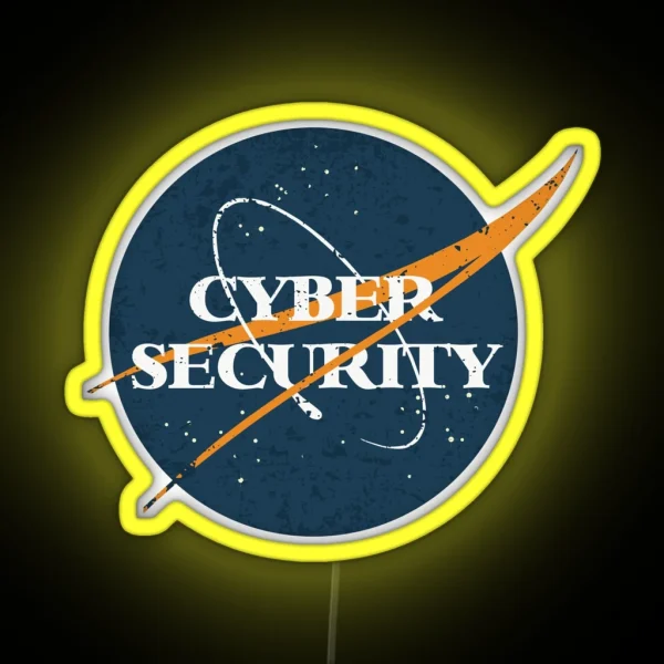 Cyber Security Space Vintage RGB Neon Sign