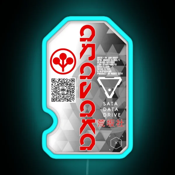 Cyberpunk 2077 Arasaka Hard Drive Led RGB Neon Sign