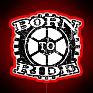 Cycle Born Ride Motorrad Motorcycling Motor RGB Neon Sign