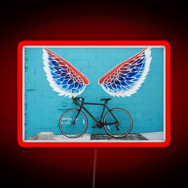 Cycling Angel RGB Neon Sign