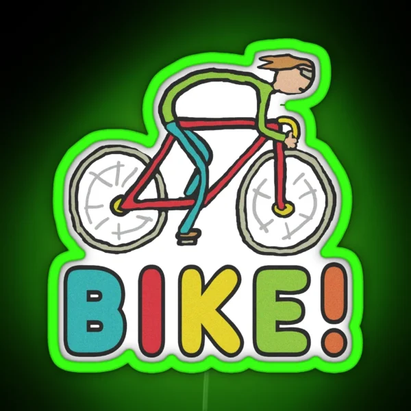 Cycling Cyclist RGB Neon Sign