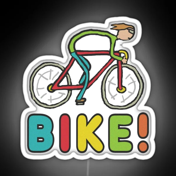 Cycling Cyclist RGB Neon Sign