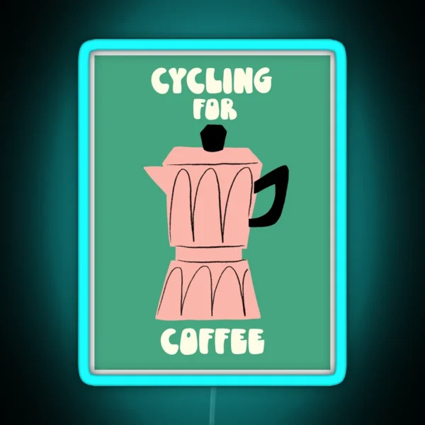 Cycling For Coffee RGB Neon Sign