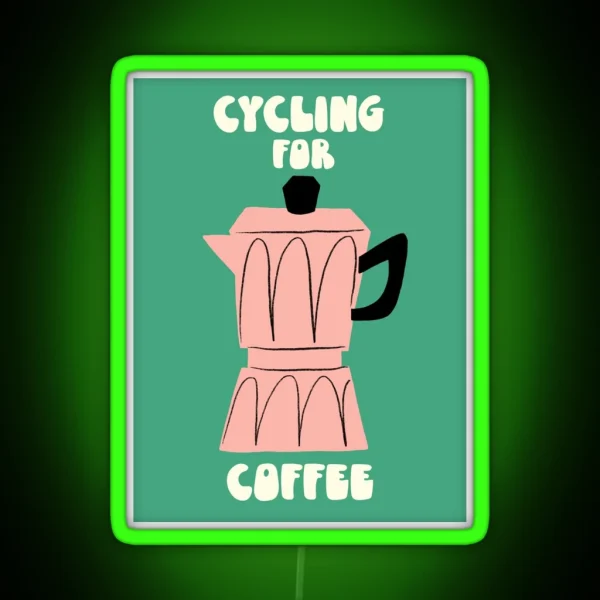 Cycling For Coffee RGB Neon Sign