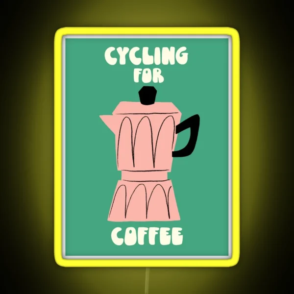 Cycling For Coffee RGB Neon Sign