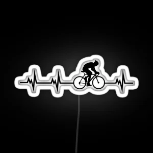 Cycling Heartbeat Black RGB Neon Sign