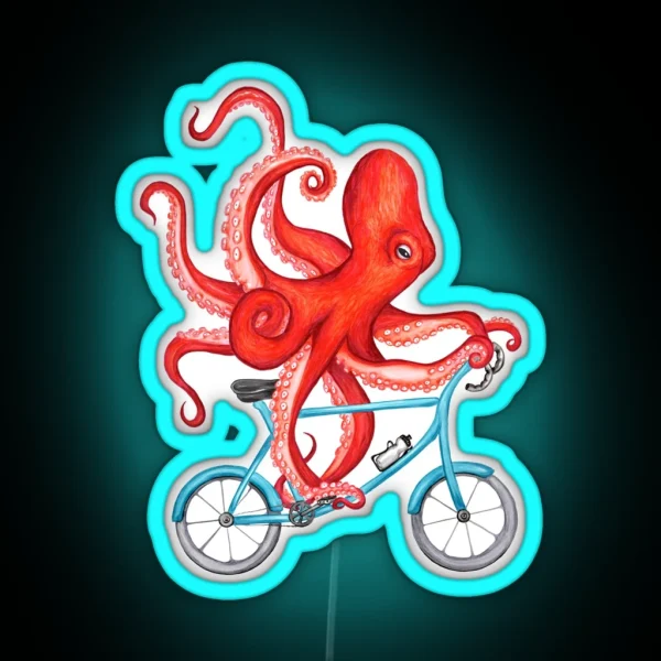 Cycling Octopus RGB Neon Sign