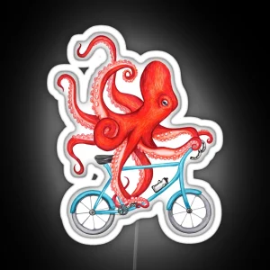 Cycling Octopus RGB Neon Sign