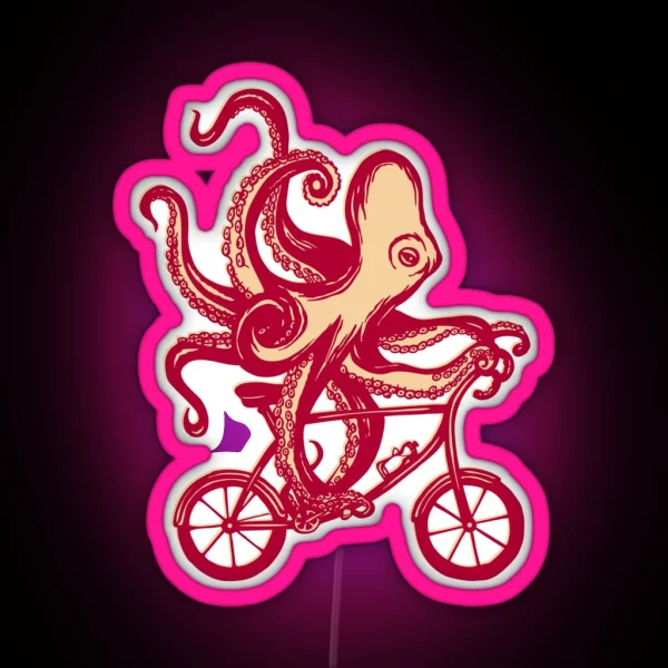 Cycling Octopus RGB Neon Sign
