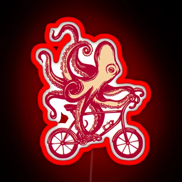 Cycling Octopus RGB Neon Sign
