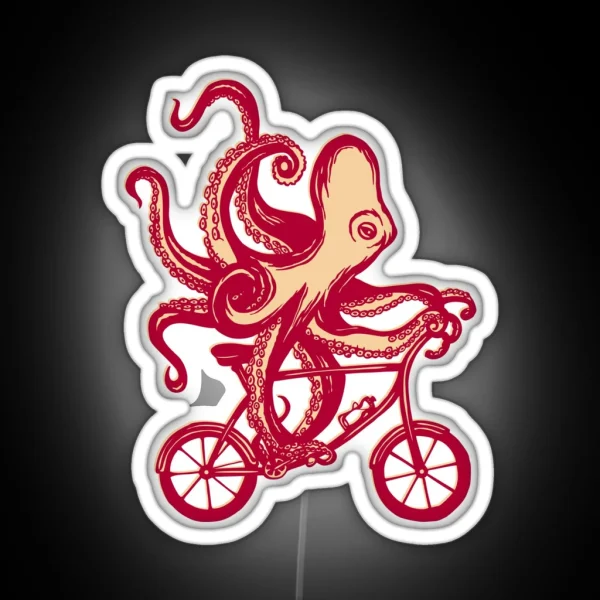 Cycling Octopus RGB Neon Sign