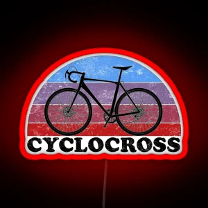 Cyclocross Bicycle Vintage Colors RGB Neon Sign