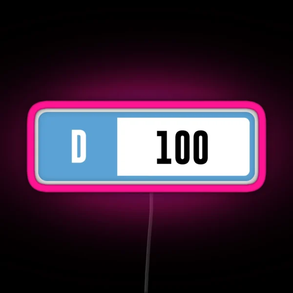 D 100 Forza Performance Index RGB Neon Sign