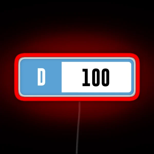 D 100 Forza Performance Index RGB Neon Sign