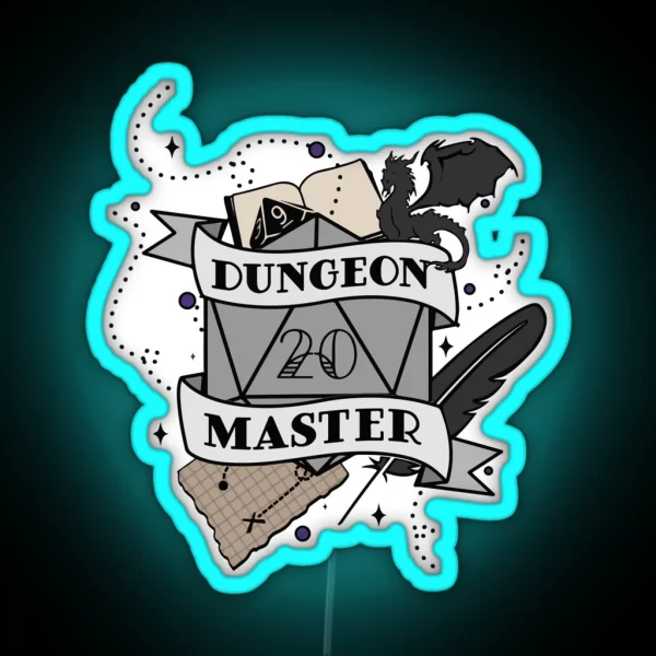 D20 Dungeon Master RGB Neon Sign