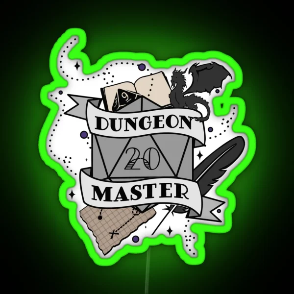 D20 Dungeon Master RGB Neon Sign