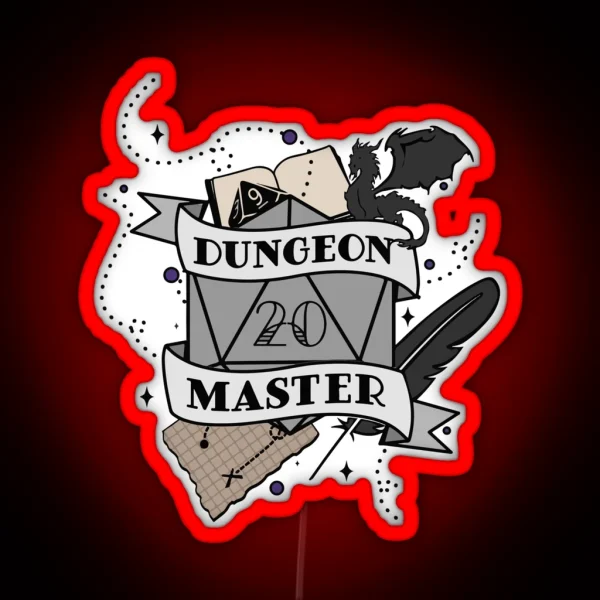 D20 Dungeon Master RGB Neon Sign