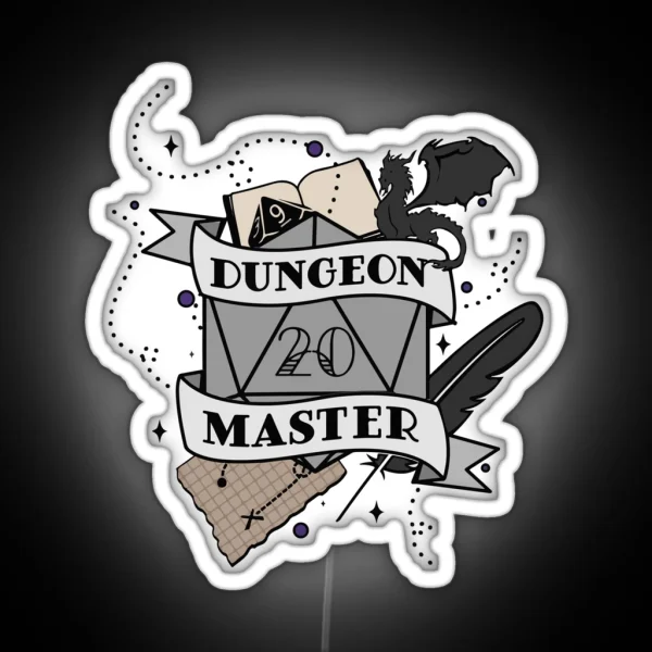 D20 Dungeon Master RGB Neon Sign