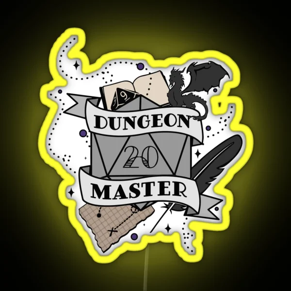 D20 Dungeon Master RGB Neon Sign