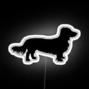 Dachshund Long Haired Dachshund Dog RGB Neon Sign