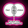 Dad Jokes Venn Diagram Funny Father S Day RGB Neon Sign - Image 6