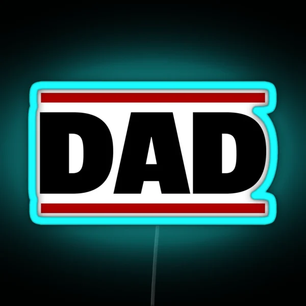 Dad Retro Eighties Art Design RGB Neon Sign