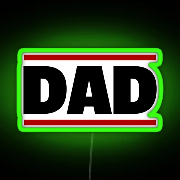 Dad Retro Eighties Art Design RGB Neon Sign