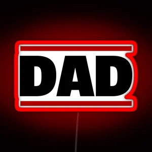 Dad Retro Eighties Art Design RGB Neon Sign