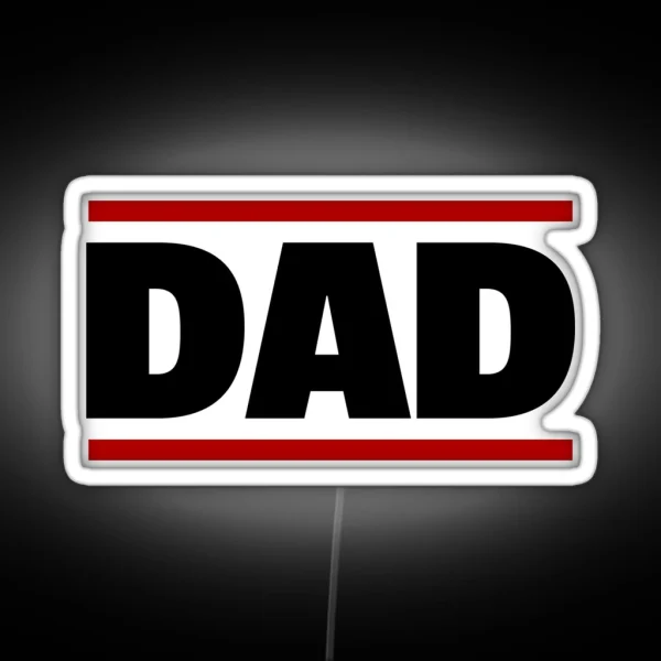 Dad Retro Eighties Art Design RGB Neon Sign