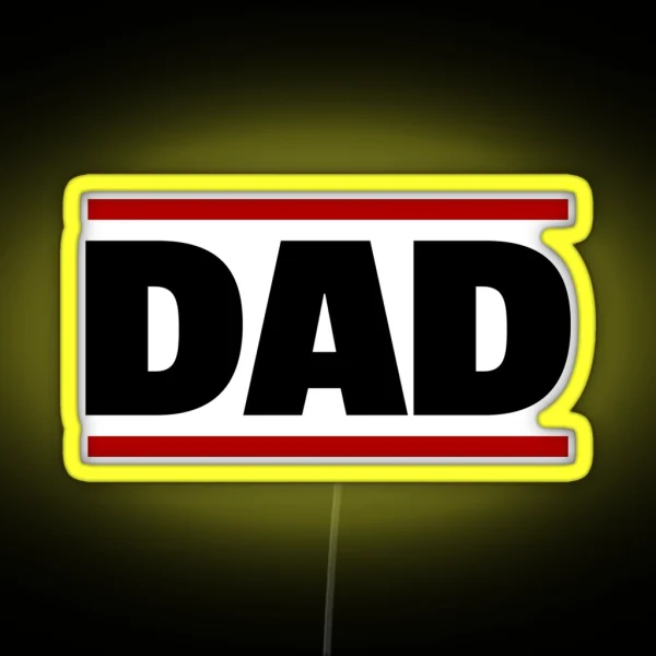 Dad Retro Eighties Art Design RGB Neon Sign