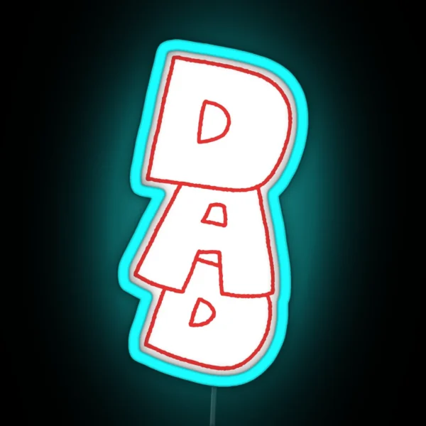 Dad Text RGB Neon Sign