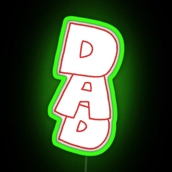 Dad Text RGB Neon Sign