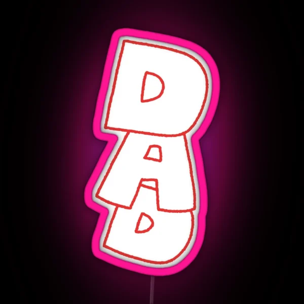 Dad Text RGB Neon Sign