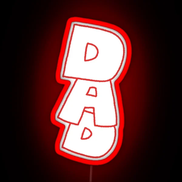 Dad Text RGB Neon Sign