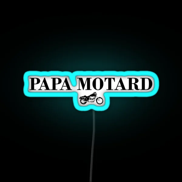 Daddy Biker Father Motorcycle RGB Neon Sign