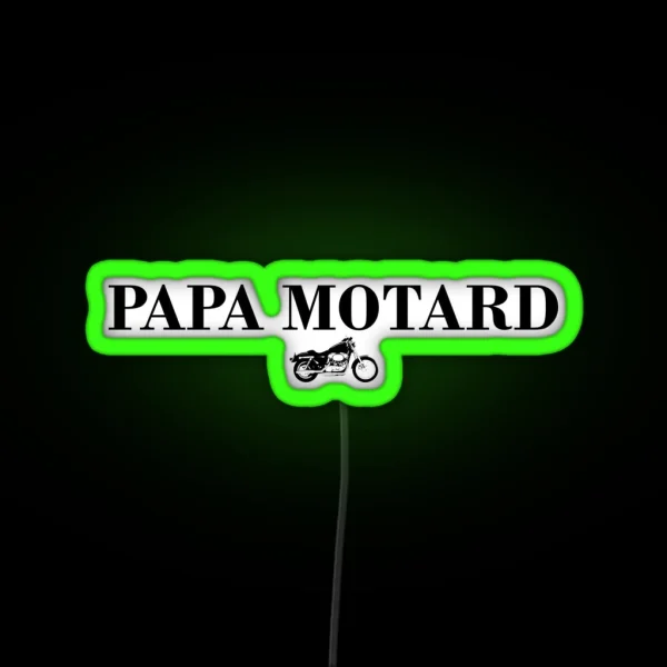 Daddy Biker Father Motorcycle RGB Neon Sign