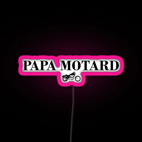 Daddy Biker Father Motorcycle RGB Neon Sign