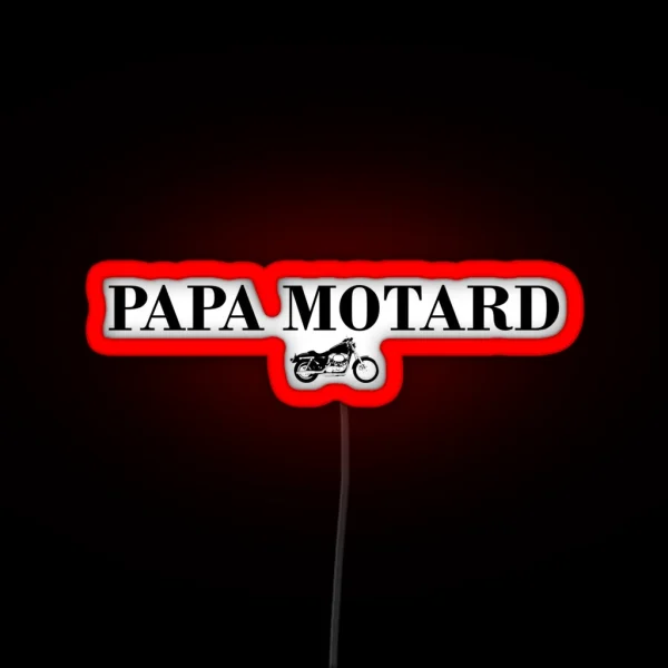 Daddy Biker Father Motorcycle RGB Neon Sign