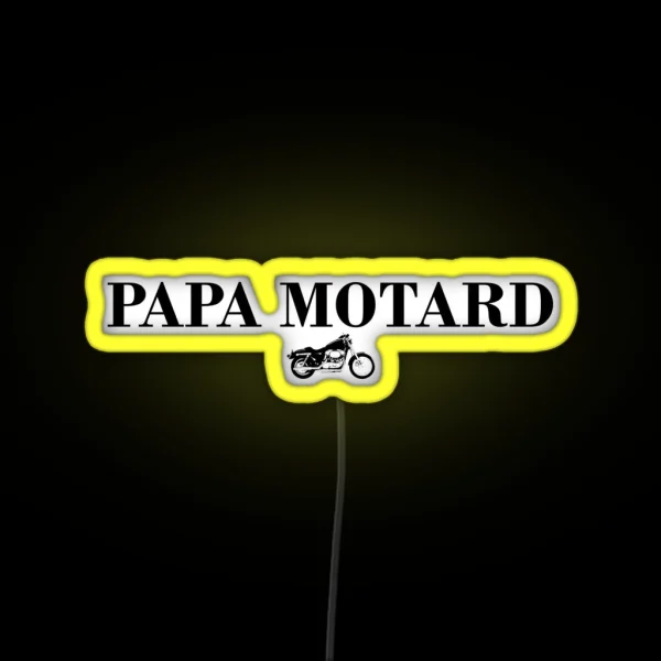 Daddy Biker Father Motorcycle RGB Neon Sign