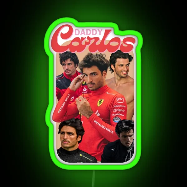 Daddy Carlos Sainz RGB Neon Sign