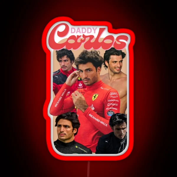 Daddy Carlos Sainz RGB Neon Sign