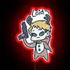 Daddy Loid In Santa Costume In Kids Drawing Chibi Led RGB Neon Sign - Image 2