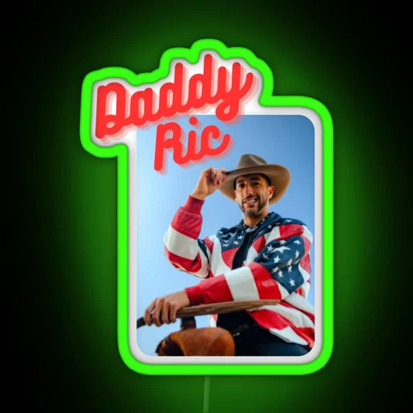 Daddy Ric Daniel Ricciardo RGB Neon Sign