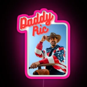 Daddy Ric Daniel Ricciardo RGB Neon Sign