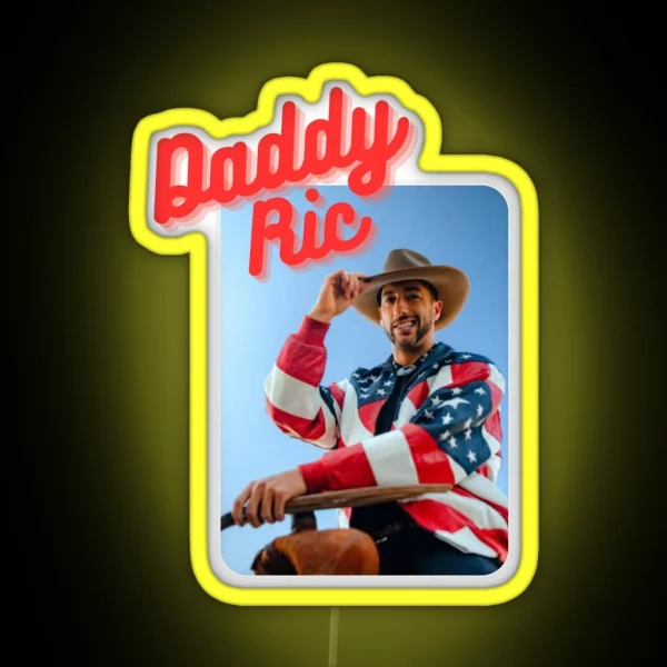 Daddy Ric Daniel Ricciardo RGB Neon Sign