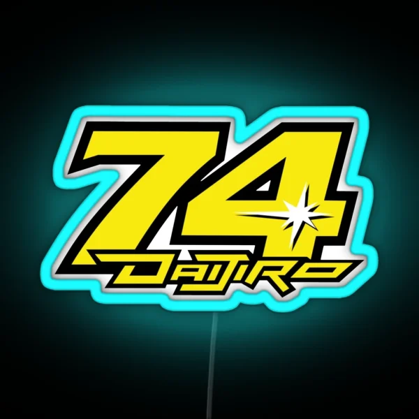 Daijiro Kato Number 74 RGB Neon Sign